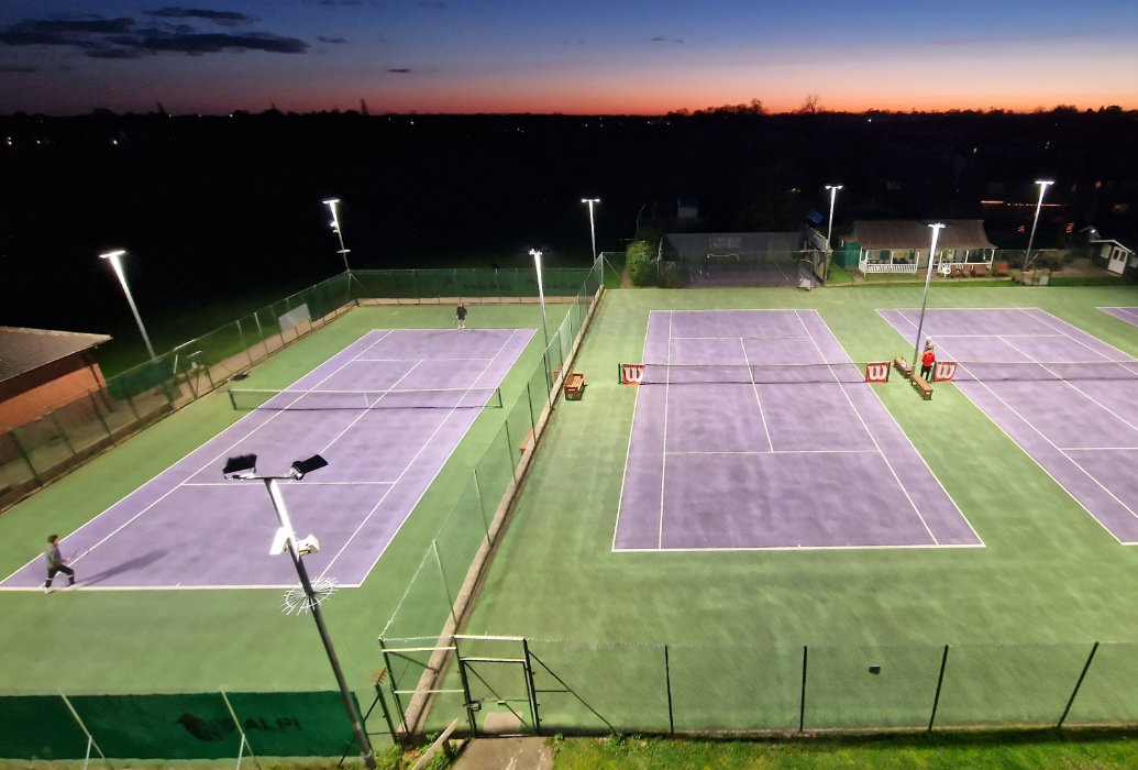 LED lighting at Stoney Stanton tennis club